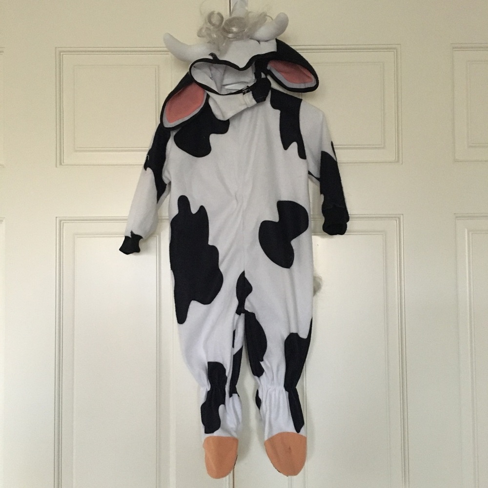 Cow (3-12M) Halloween Costume Long Sleeve Jumpsuit